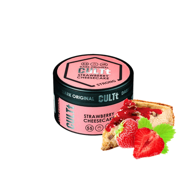 Тютюн CULTt Strong DS55 Strawberry cheesecake (Полуничний Чізкейк, 100 г)
