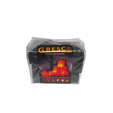 Горіхове вугілля для кальяну Gresco (0,5 кг, 36 шт, р25, без коробки)