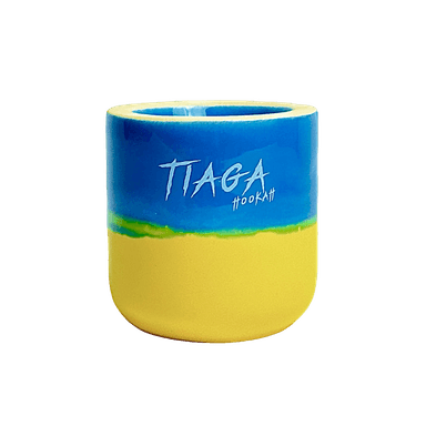 Глиняна чаша Tiaga Hookah Blue Yellow (Жовтий Синій)