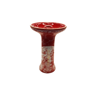 Чаша 2x2Hookah Medium Red and white mramor (Білий, Червоний)