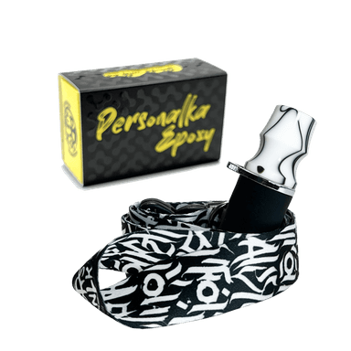 Персональний мундштук Personalka Epoxy Onyx (Білий, Чорний)