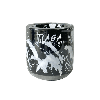 Глиняна чаша Tiaga Hookah Black hurricane (Чорний, Білий)