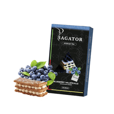 Кальянна чайна суміш Bagator Hookah Tea Blueberry Millefeuille (Чорничний Мільфей, 50 г)