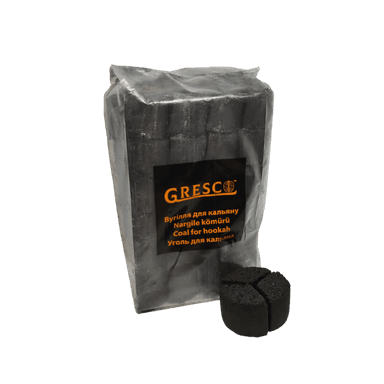 Горіхове вугілля для кальяну Gresco Kaloud (1 кг, 72 шт, сегмент, без коробки)