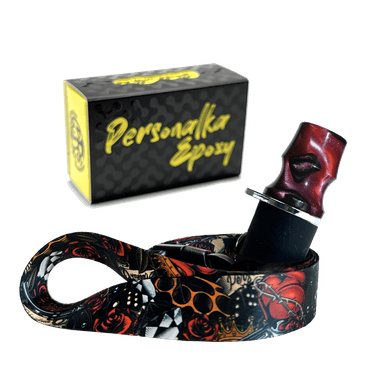 Персональний мундштук Personalka Epoxy Onyx (Червоний з чорним)
