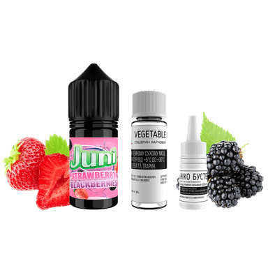 Набір для самозамішування Juni Strawberry Blackberries (Полуниця Ожина, 50 мг, 30 мл)
