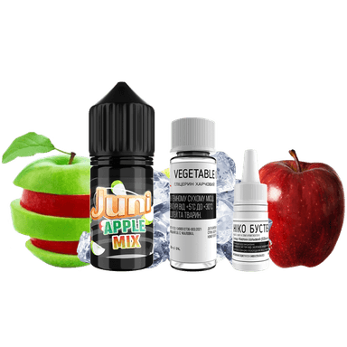 Набір для самозамішування Juni Silver Ice Apple Mix (Яблучний Мікс Льод, 50 мг, 30 мл)