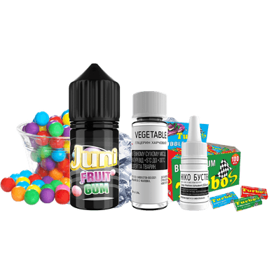 Набір для самозамішування Juni Silver Ice Fruit Gum (Фруктова Жуйка Лід, 50 мг, 30 мл)