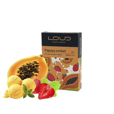 Тютюн Loud Papaya sorbet (Папайя сорбет, 40 г)
