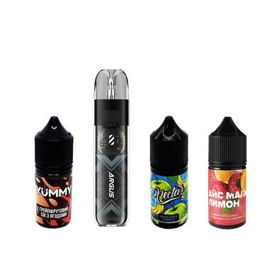 Комплект Voopoo Argus P1s 800 та стартовий набір рідин