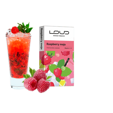 Тютюн Loud Light Raspberry mojo (Малиновий Мохіто, 100 г)