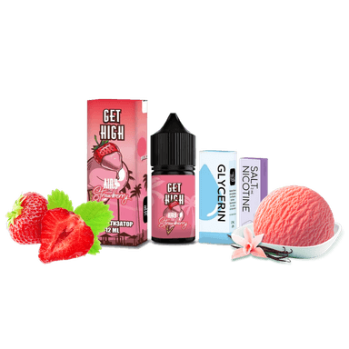 Набір для самозамішування Get High Airy Strawberry (Айрі Стравберрі, 50 мг, 30 мл)