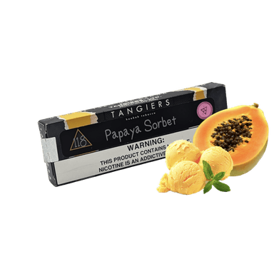 Тютюн Tangiers Noir №118 Papaya Sorbet (Папайя Сорбет, 100 г) Чорна упаковка