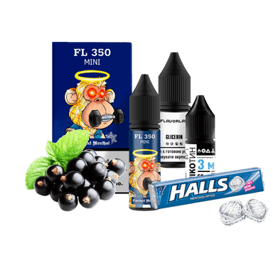 Набір для самозамішування Flavorlab FL350 mini Currant Menthol (Смородина Ментол, 50 мг, 15 мл)