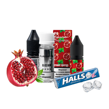 Набір для самозамішування Flavorlab Р1 Гранат Ментол (50 мг, 10 мл)
