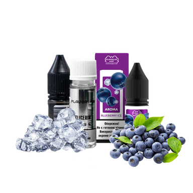 Набір для самозамішування Flavorlab Puff Blueberry ice (Чорниця Льод, 50 мг, 10 мл)