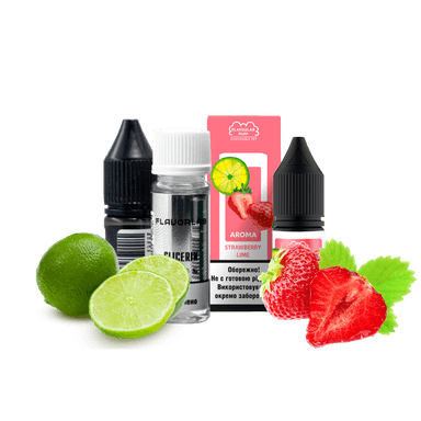 Набір для самозамішування Flavorlab Puff Strawberry lime (Полуниця лайм, 50 мг, 10 мл)