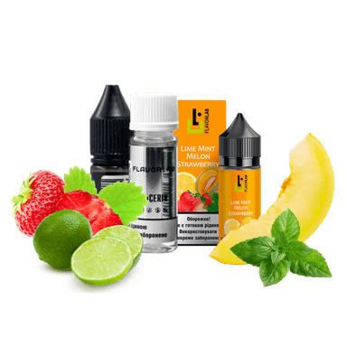 Набір для самозамішування Flavorlab Aroma MAX Lime mint melon strawberry (Полуниця диня лимон м'ята, 50 мг, 30 мл)