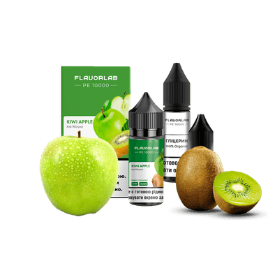 Набір для самозамішування Flavorlab PE 10000 Kiwi Apple (Ківі яблуко, 50 мг, 30 мл)