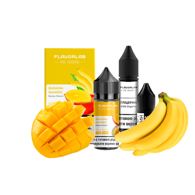 Набір для самозамішування Flavorlab PE 10000 Banana Mango (Банан манго, 50 мг, 30 мл)