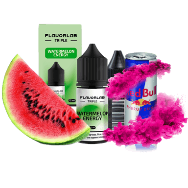Набір для самозамішування Flavorlab Triple Strong Watermelon energy (Кавун Енергетик, 65 мг, 30 мл)