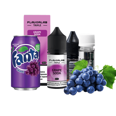 Набір для самозамішування Flavorlab Triple Strong Grape Soda (Виноградне газування, 65 мг, 30 мл)