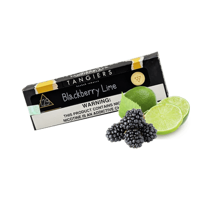 Тютюн Tangiers Noir №129 Blackberry Lime (Ожина Лайм, 100 г) Чорна упаковка