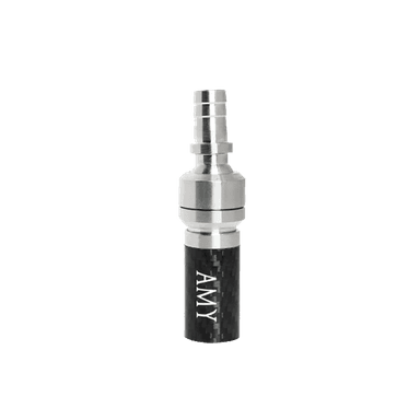 Конектор для силіконового шланга кальяну Amy Deluxe Carbon (Універсальний адаптер, Різьблення, З шарніром, що обертається)