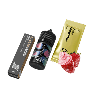 Набір для самозамішування Chaser Lux Strawberry Cream (Полуниця Вершки, 65 мг, 30 мл)