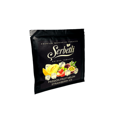 Тютюн Serbetli Passion fruit Melon Strawberry Ice (Маракуя Диня Полуниця Лід, 100 г)