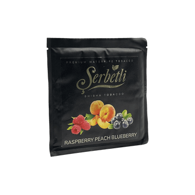 Тютюн Serbetli Raspberry Peach Blueberry (Малина Персик Чорниця, 100 г)