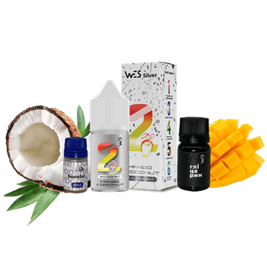Набір для самозамішування WES Silver Mango&Coconut (Манго Кокос, 50 мг, 30 мл)