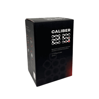 Кокосове вугілля для кальяну Caliber (1 кг, 72 шт, р25)