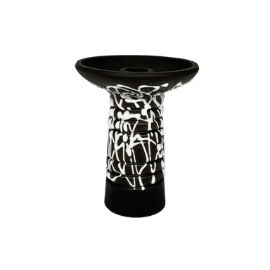 Глиняна чаша Gusto Bowls Alien Black Glaze Black White (біле поливання)