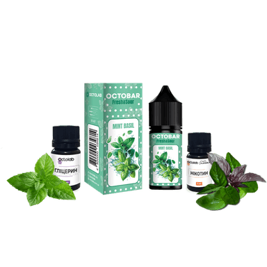 Набір для самозамішування Octobar Fresh & Sour Mint Basil (М'ята Базилік, 50 мг, 30 мл)