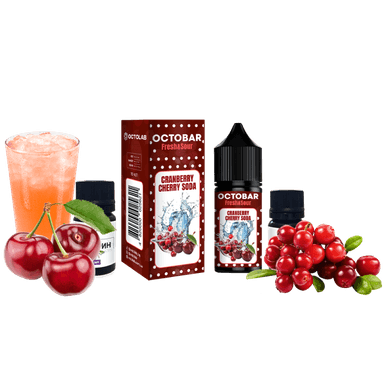 Набір для самозамішування Octobar Fresh & Sour Hard Cranberry Cherry Soda (Журавлина Вишня Сода, 65 мг, 30 мл)