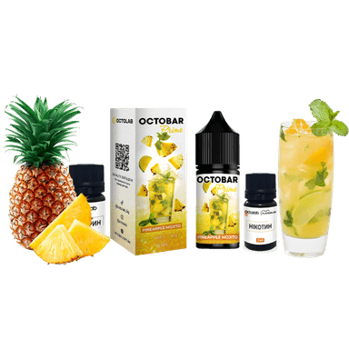 Набір для самозамішування Octobar Prime Pineapple Mojito (Ананасовий Мохіто, 50 мг, 30 мл)
