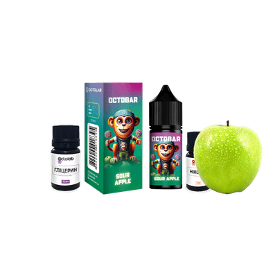Набір для самозамішування Octobar NFT HARD Sour Apple (Кисле Яблуко, 65 мг, 30 мл)