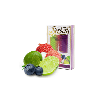 Тютюн Serbetli Lime-Lychee-Blueberry (Лайм Лічі Чорниця, 50 г)