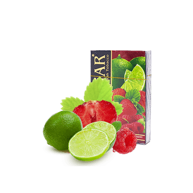 Тютюн Jibiar Lime strawberry raspberry (Лайм полуниця малина, 50 г)