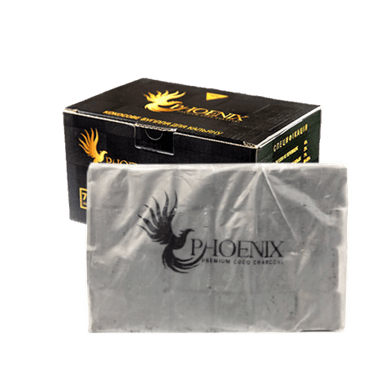 Кокосове вугілля для кальяну Phoenix (1 кг, 72 шт, р25, без коробки)
