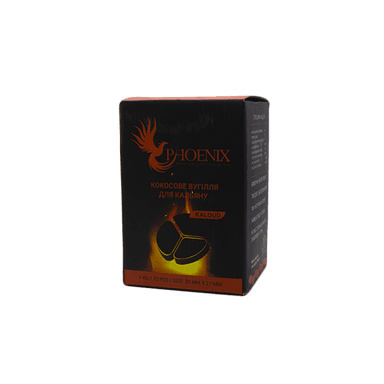 Кокосове вугілля для кальяну Phoenix Kaloud (1 кг, 72 шт, сегмент)