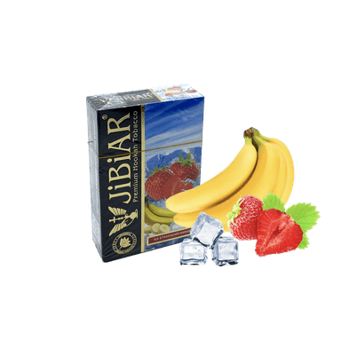 Тютюн Jibiar Ice strawberry banana (Полуниця банан лід, 50 г)
