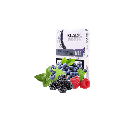 Тютюн Black&White W33 Berries with mint (ягоди м'ята, 40 г)