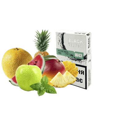 Тютюн Black&White W43 Mix mint fruits (мультифрукт м'ята, 40 г)