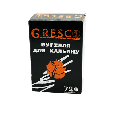 Горіхове вугілля для кальяну Gresco Kaloud (1 кг, 72 шт, сегмент)