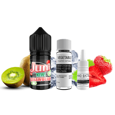 Набір для самозамішування Juni Silver Ice Kiwi Stawberry (Ківі Полуниця Лід, 50 мг, 30 мл)