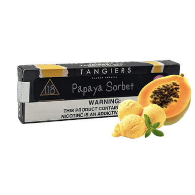 Тютюн Tangiers Noir №118 Papaya Sorbet (Папайя Сорбет, 250 г) Чорна упаковка