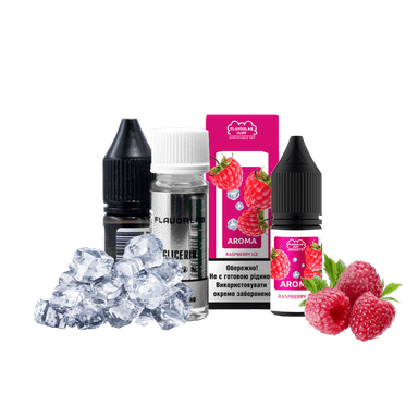 Набір для самозамішування Flavorlab Puff Raspberry Ice (Малина Льод, 50 мг, 10 мл)