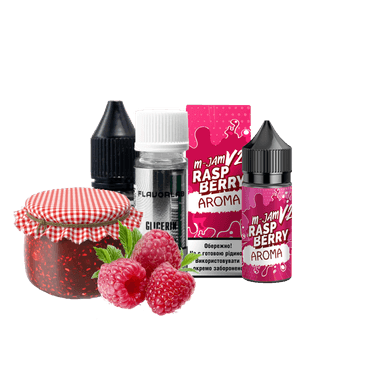 Набір для самозамішування Flavorlab M-Jam V2 Strong Raspberry (Малина, 65 мг, 30 мл)